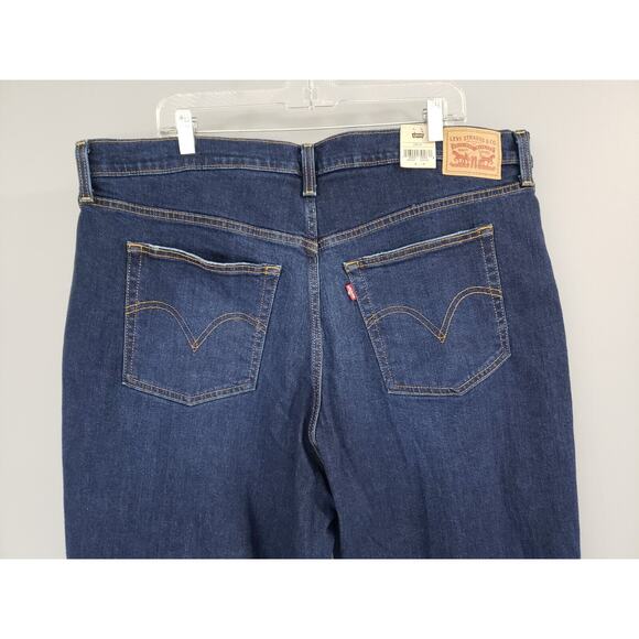 NEW Levis Ribcage Straight Ankle Jeans size 20W Dark Wash Distressed‎ - Picture 7 of 9